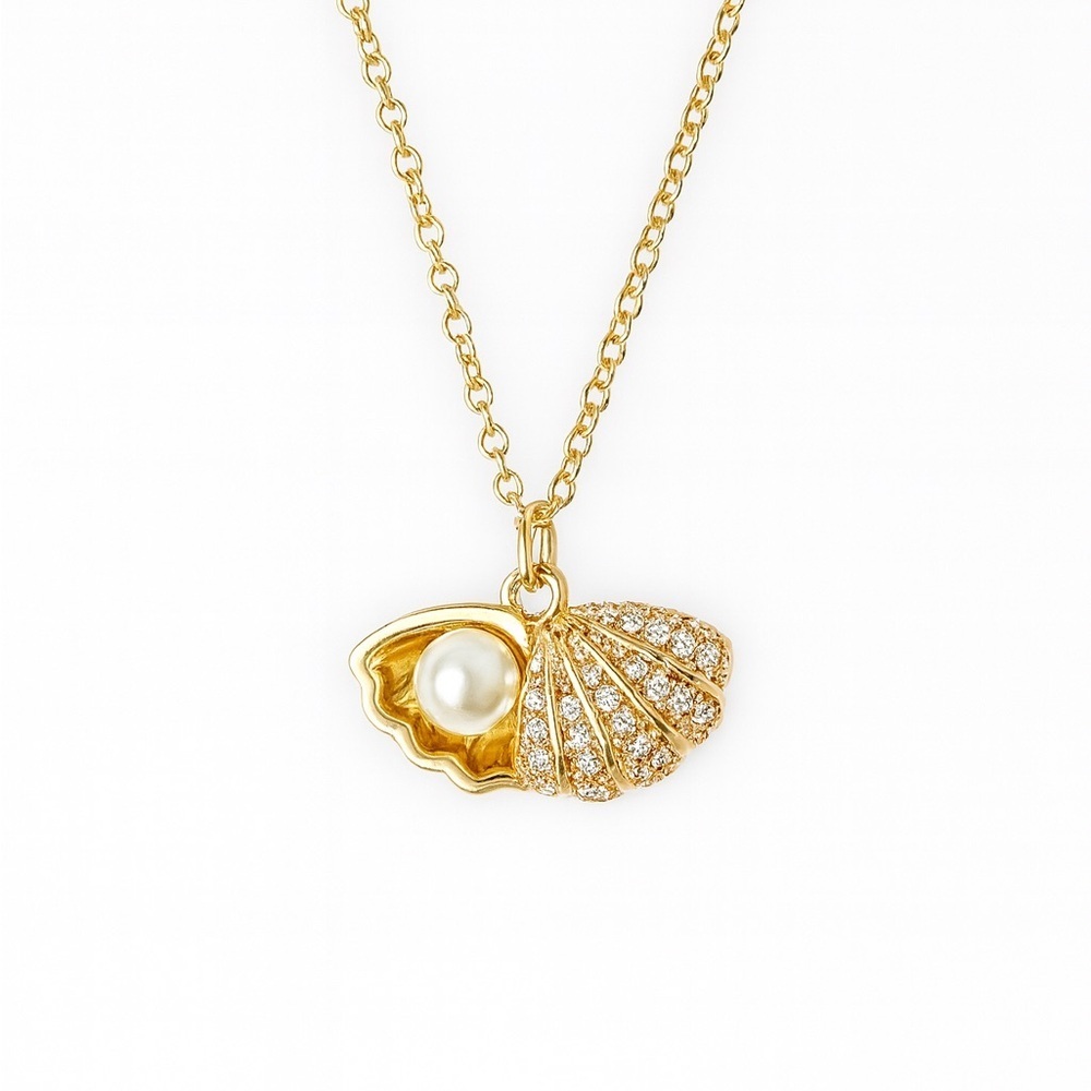 ⚜️ Elegant Gold Shell Pendant Necklace